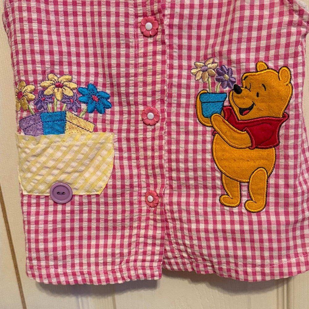 Disney Pink Checkered Winnie the Pooh Tank Top - Picture 3 of 4